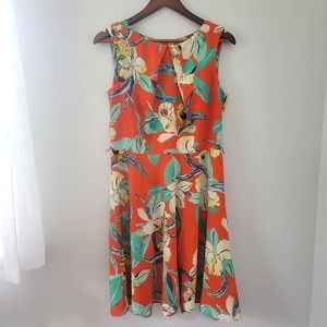 Dress Barn Tropical Print Dress